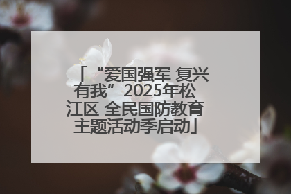 “爱国强军 复兴有我”2025年松江区 全民国防教育主题活动季启动