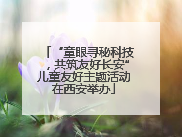 “童眼寻秘科技，共筑友好长安”儿童友好主题活动在西安举办