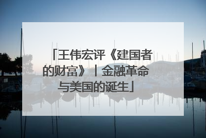 王伟宏评《建国者的财富》︱金融革命与美国的诞生
