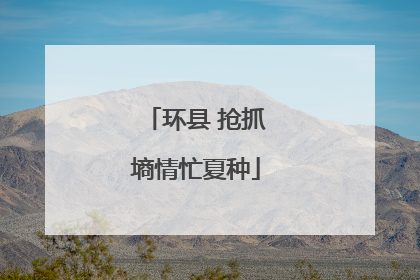 环县 抢抓墒情忙夏种