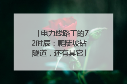 电力线路工的72时辰：爬陡坡钻隧道，还有其它