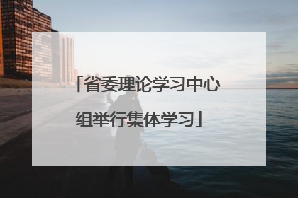 省委理论学习中心组举行集体学习