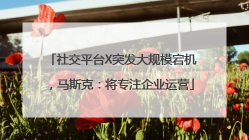 社交平台X突发大规模宕机，马斯克：将专注企业运营