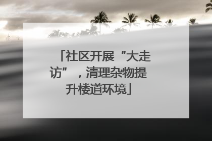 社区开展“大走访”，清理杂物提升楼道环境