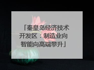 秦皇岛经济技术开发区：制造业向智能向高端攀升