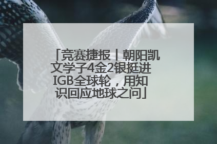 竞赛捷报丨朝阳凯文学子4金2银挺进IGB全球轮，用知识回应地球之问