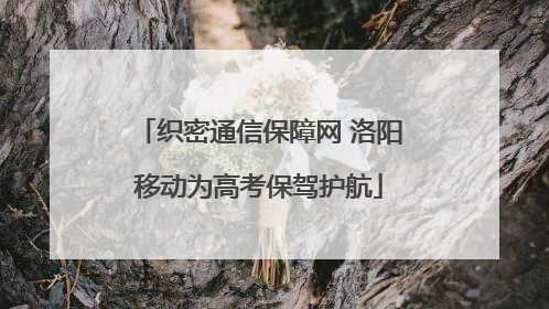 织密通信保障网 洛阳移动为高考保驾护航