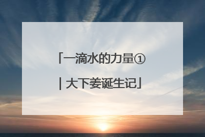 一滴水的力量①｜大下姜诞生记