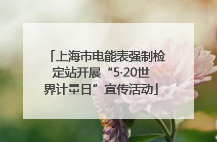上海市电能表强制检定站开展“5·20世界计量日”宣传活动