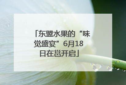 东盟水果的“味觉盛宴”6月18日在邕开启