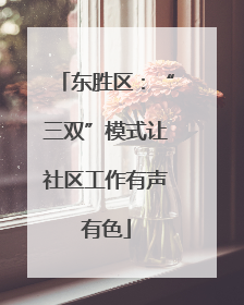 东胜区：“三双”模式让社区工作有声有色