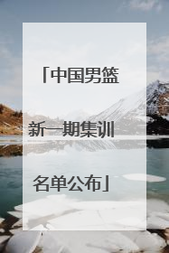 中国男篮新一期集训名单公布