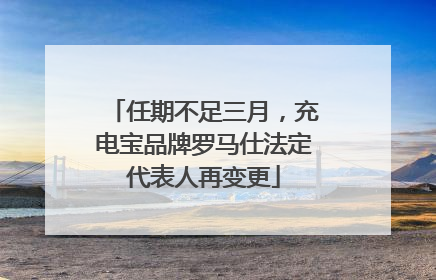 任期不足三月，充电宝品牌罗马仕法定代表人再变更