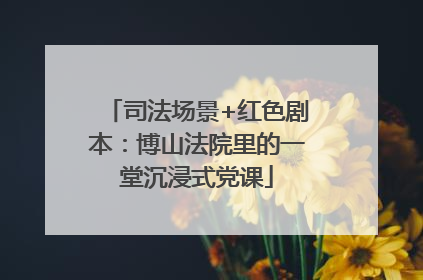 司法场景+红色剧本：博山法院里的一堂沉浸式党课