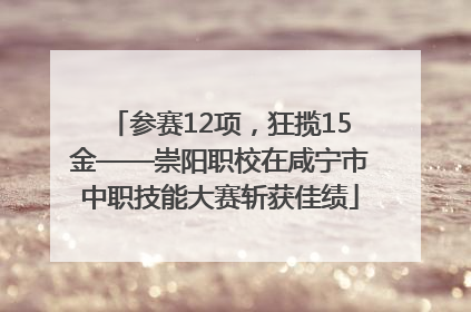 参赛12项，狂揽15金——崇阳职校在咸宁市中职技能大赛斩获佳绩