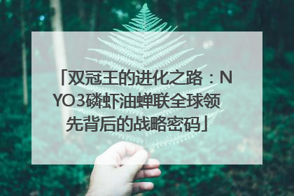 双冠王的进化之路：NYO3磷虾油蝉联全球领先背后的战略密码