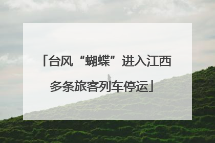 台风“蝴蝶”进入江西 多条旅客列车停运