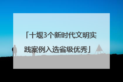 十堰3个新时代文明实践案例入选省级优秀