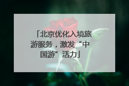 北京优化入境旅游服务，激发“中国游”活力