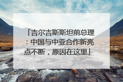 吉尔吉斯斯坦前总理：中国与中亚合作新亮点不断，原因在这里