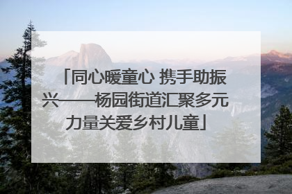 同心暖童心 携手助振兴——杨园街道汇聚多元力量关爱乡村儿童