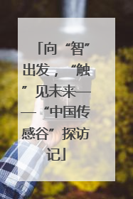 向“智”出发，“触”见未来——“中国传感谷”探访记