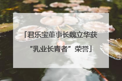 君乐宝董事长魏立华获“乳业长青者”荣誉