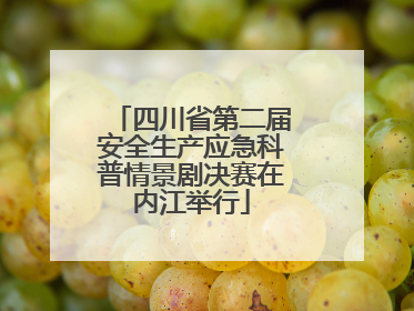 四川省第二届安全生产应急科普情景剧决赛在内江举行
