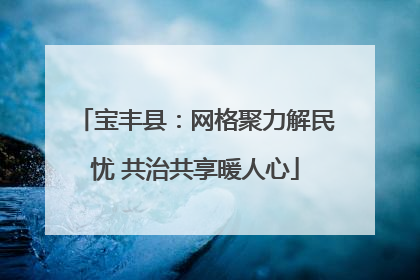 宝丰县：网格聚力解民忧 共治共享暖人心