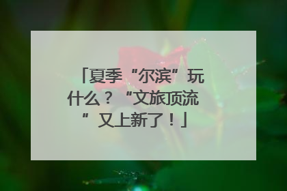 夏季“尔滨”玩什么？“文旅顶流”又上新了！