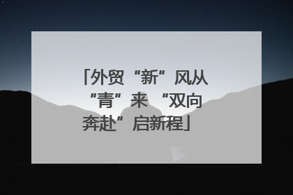 外贸“新”风从“青”来 “双向奔赴”启新程