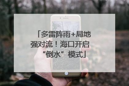 多雷阵雨+局地强对流！海口开启“倒水”模式