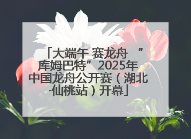 大端午 赛龙舟 “库姆巴特”2025年中国龙舟公开赛（湖北·仙桃站）开幕