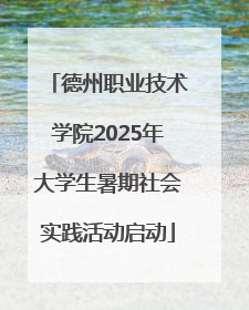 德州职业技术学院2025年大学生暑期社会实践活动启动