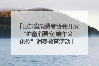 山东省消费者协会开展 “护童消费安 端午文化传”消费教育活动