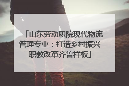 山东劳动职院现代物流管理专业：打造乡村振兴职教改革齐鲁样板