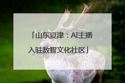 山东夏津：AI主播入驻数智文化社区