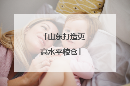 山东打造更高水平粮仓