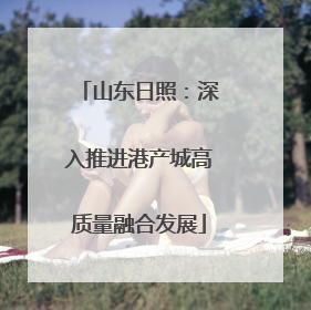 山东日照：深入推进港产城高质量融合发展