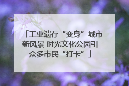 工业遗存“变身”城市新风景 时光文化公园引众多市民“打卡”