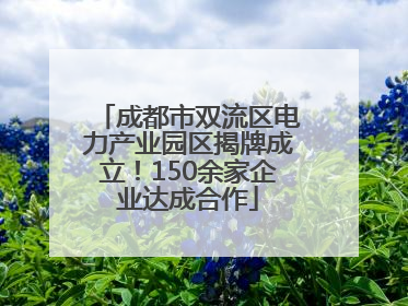 成都市双流区电力产业园区揭牌成立！150余家企业达成合作