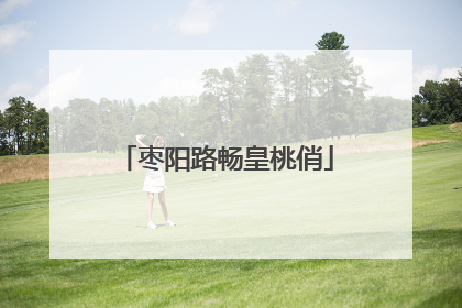 枣阳路畅皇桃俏
