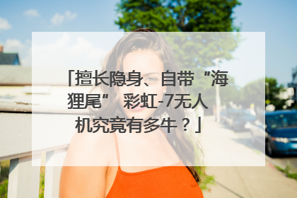 擅长隐身、自带“海狸尾” 彩虹-7无人机究竟有多牛？