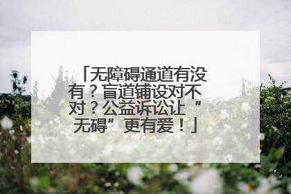 无障碍通道有没有？盲道铺设对不对？公益诉讼让“无碍”更有爱！