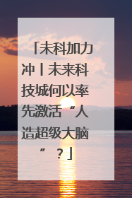 未科加力冲丨未来科技城何以率先激活“人造超级大脑”？