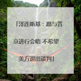 泽连斯基：愿与普京进行会晤 不希望美方退出谈判