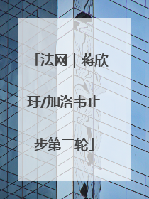 法网｜蒋欣玗/加洛韦止步第二轮