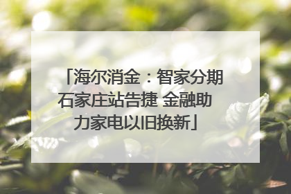 海尔消金：智家分期石家庄站告捷 金融助力家电以旧换新