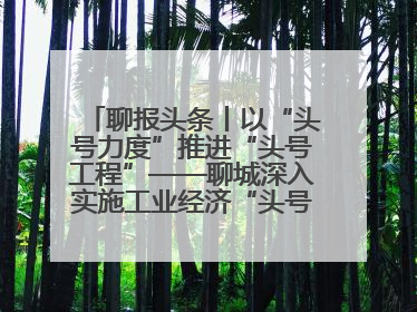 聊报头条丨以“头号力度”推进“头号工程”——聊城深入实施工业经济“头号工程”打造经济发展强引擎