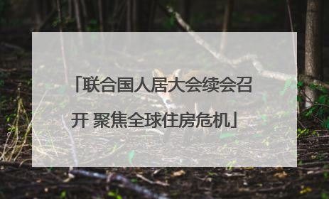联合国人居大会续会召开 聚焦全球住房危机